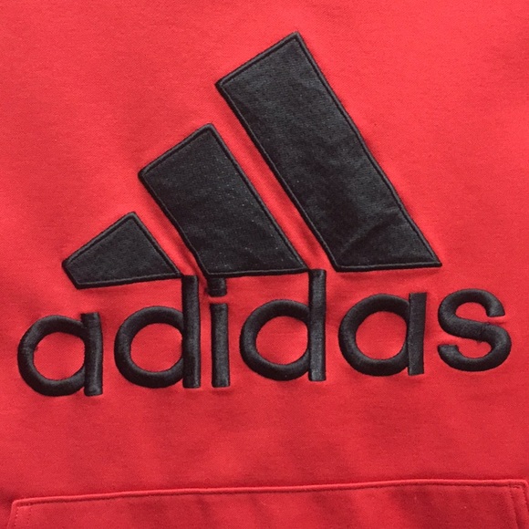 Red adidas hoodie - Picture 2 of 4